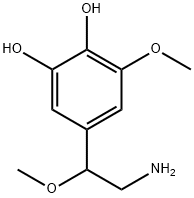 1,2-Benzenediol, 5-(2-amino-1-methoxyethyl)-3-methoxy- (9CI) Struktur