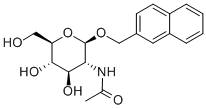 (2'-NAPHTHYL)METHYL-2-ACETAMIDO-2-DEOXY-BETA-D-GLUCOPYRANOSIDE Struktur