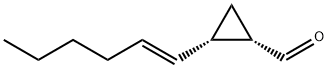 Cyclopropanecarboxaldehyde, 2-(1-hexenyl)-, [1S-[1alpha,2alpha(E)]]- (9CI) 结构式