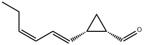 Cyclopropanecarboxaldehyde, 2-(1,3-hexadienyl)-, [1S-[1alpha,2alpha(1E,3Z)]]- (9CI) Structure