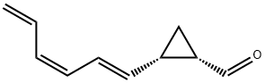 Cyclopropanecarboxaldehyde, 2-(1,3,5-hexatrienyl)-, [1S-[1alpha,2alpha(1E,3Z)]]- (9CI) 化学構造式