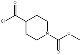 1-Piperidinecarboxylic acid, 4-(chlorocarbonyl)-, methyl ester (9CI) Structure