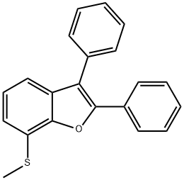 2,3-Diphenyl-7-methylthiobenzofuran Struktur