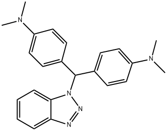 4-[benzotriazol-1-yl-(4-dimethylaminophenyl)methyl]-N,N-dimethyl-anili ne Structure