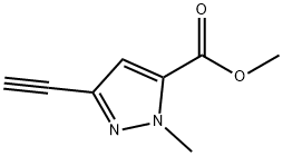 3-乙炔基-1-甲基-1H-吡唑-5-羧酸甲酯 结构式