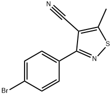 3-(p-Bromophenyl)-5-methyl-4-isothiazolecarbonitrile Structure