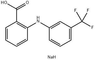 o-[m-(トリフルオロメチル)アニリノ]安息香酸ナトリウム 化学構造式