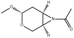 3-Oxa-7-azabicyclo[4.1.0]heptane, 7-acetyl-4-methoxy-, [1R-(1alpha,4alpha,6alpha)]- (9CI) Structure