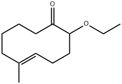 5-Cyclodecen-1-one,2-ethoxy-6-methyl-,(E)-(9CI) 化学構造式