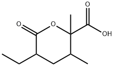 5-Ethyltetrahydro-2,3-dimethyl-6-oxo-2H-pyran-2-carboxylic acid 结构式