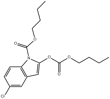 2-butoxycarbonyloxy-5-chloro-indole-
1-carboxylic acid butyl ester 化学構造式