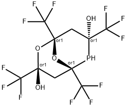 1,3A,5,7B-TETRAKIS(TRIFLUOROMETHYL)-2-PHOSPHA-6-OXA-9-OXABICYCLO[3.3.1]-NONANE-3B,7A-DIOL 化学構造式