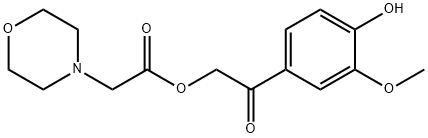 [2-(4-hydroxy-3-methoxy-phenyl)-2-oxo-ethyl] 2-morpholin-4-ylacetate,19779-55-6,结构式