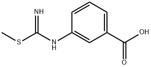Benzoic acid, 3-[[imino(methylthio)methyl]amino]- (9CI) Structure