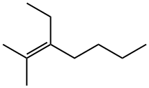 3-ethyl-2-methyl-hept-2-ene 化学構造式
