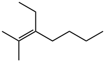 3-ethyl-2-methyl-hept-2-ene Structure