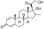 16-Methylpregna-1,4-diene-17,21-diol-3,20-dione Structure