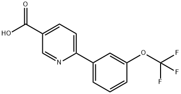 6-(3-Trifluoromethoxyphenyl)-nicotinic acid Structure
