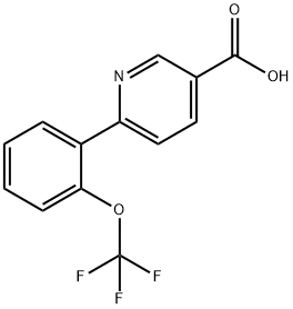 6-(2-Trifluoromethoxyphenyl)-nicotinic acid 化学構造式