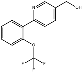 (6-[2-(TRIFLUOROMETHOXY)PHENYL]PYRIDIN-3-YL)METHANOL 化学構造式