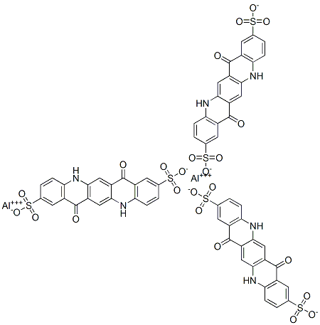 dialuminium tris(5,7,12,14-tetrahydro-7,14-dioxoquino[2,3-b]acridine-2,9-disulphonate) Structure