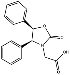 2-((4S,5R)-2-oxo-4,5-diphenyloxazolidin-3-yl)acetic acid,198021-38-4,结构式
