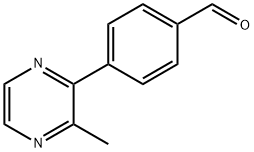 4-(3,6-Dimethylpyrazin-2-yl)benzaldehyde 化学構造式