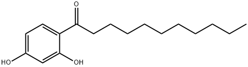 1-(2,4-ジヒドロキシフェニル)-1-ウンデカノン 化学構造式