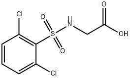 (2,6-DICHLORO-BENZENESULFONYLAMINO)-ACETIC ACID 化学構造式