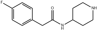 2-(4-fluorophenyl)-N-piperidin-4-ylacetamide Struktur