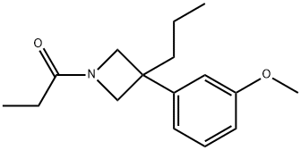 3-(m-Methoxyphenyl)-1-propionyl-3-propylazetidine Struktur