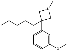 3-(m-Methoxyphenyl)-1-methyl-3-pentylazetidine Structure
