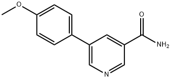 5-(4-甲氧苯基)烟酰胺, 198345-91-4, 结构式