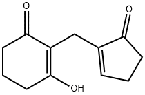 3-ヒドロキシ-2-[(5-オキソ-1-シクロペンテン-1-イル)メチル]-2-シクロヘキセン-1-オン 化学構造式