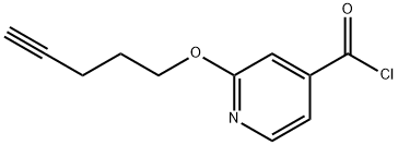 2-(Pent-4-ynyloxy)isonicotinoyl chloride Struktur