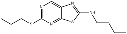 2-(ブチルアミノ)-5-(プロピルチオ)チアゾロ[5,4-d]ピリミジン 化学構造式