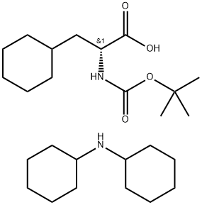 叔丁氧羰酰基D-Β环己基丙氨酸二环己胺盐,198470-07-4,结构式