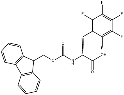 FMOC-D-ペンタフルオロフェニルアラニン 化学構造式