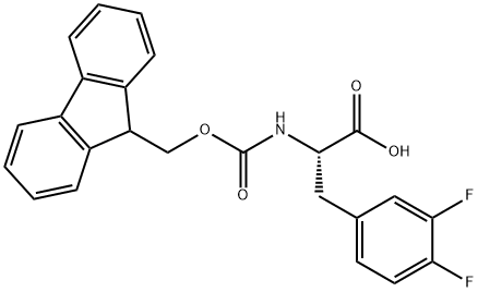 FMOC-L-3,4-二氟苯丙氨酸,198560-43-9,结构式