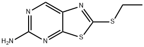 5-アミノ-2-(エチルチオ)チアゾロ[5,4-d]ピリミジン 化学構造式