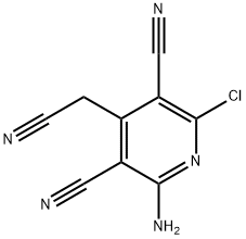 2-AMINO-6-CHLORO-4-(CYANOMETHYL)PYRIDINE-3,5-DICARBONITRILE Struktur