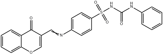 198649-70-6 Benzenesulfonamide, 4-(((4-oxo-4H-1-benzopyran-3-yl)methylene)amino)-N -((phenylamino)carbonyl)-