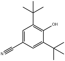3,5-ジ-tert-ブチル-4-ヒドロキシベンゾニトリル 化学構造式