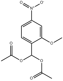 (2-METHOXY-4-NITROPHENYL)METHANEDIOL DIACETATE 化学構造式