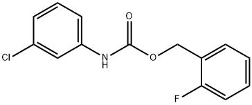 Carbamic acid, (3-chlorophenyl)-, (2-fluorophenyl)methyl ester (9CI) 结构式