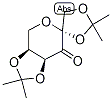 1,2:4,5-ビス-O-(イソプロピリデン)-Β-L-ERYTHRO-2,3-ヘキソジUロ-2,6-ピラノース 化学構造式