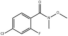 4-氯-2-氟-N-甲氧基-N-甲基苯甲酰胺,198967-23-6,结构式