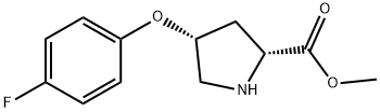 D-Proline, 4-(4-fluorophenoxy)-, methyl ester, (4R)- Structure