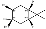 (1alpha,3alpha,4alpha,6alpha)-3,7,7-trimethylbicyclo[4.1.0]heptane-3,4-diol Struktur