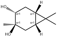 (1alpha,3alpha,4beta,6alpha)-3,7,7-trimethylbicyclo[4.1.0]heptane-3,4-diol 结构式